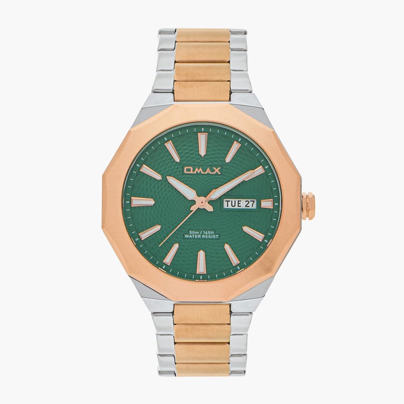 Omax Men's Green Dial Analog Watch - Image 1
